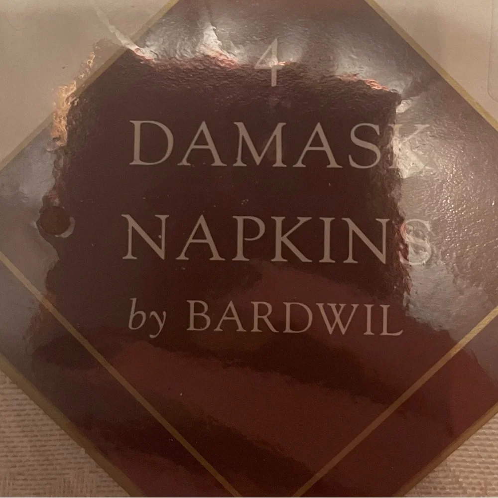 Bardwil Damask napkins set of 12 white bridal elegant‎ 16” x 16”